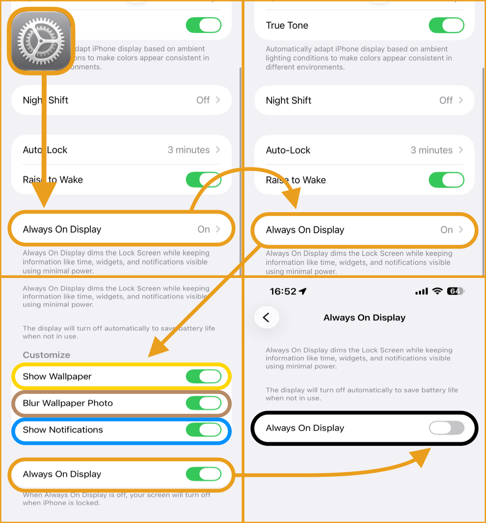 always on display options