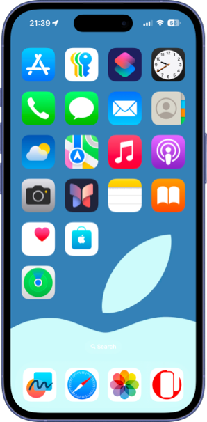 ドックをカスタムする壁紙スクショ