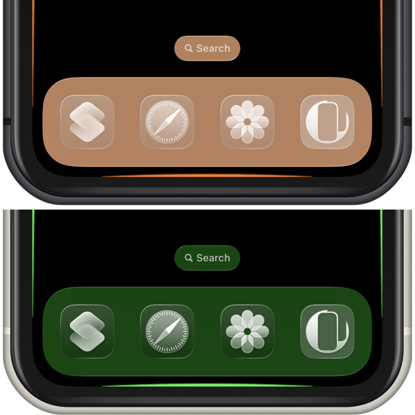 カラーUIの壁紙スクショ