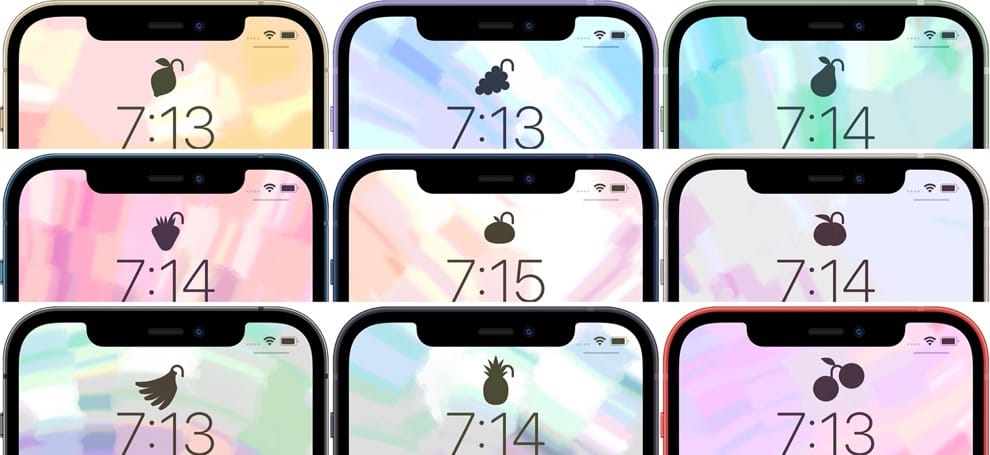 フルーツロックの壁紙のバリエーション