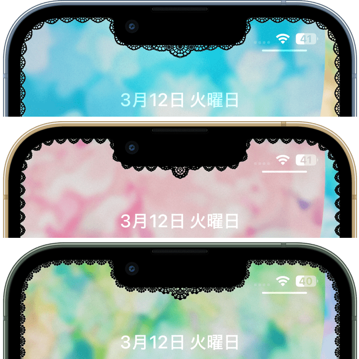 レースのベゼルの壁紙 6 14/13 Pro/13