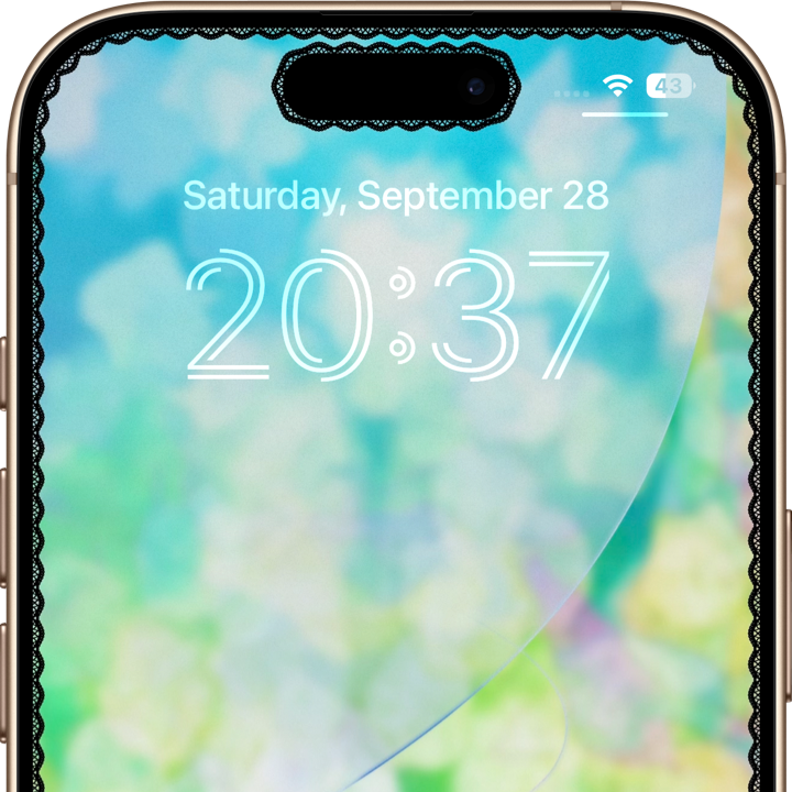レースのベゼルの壁紙 6 16 Pro