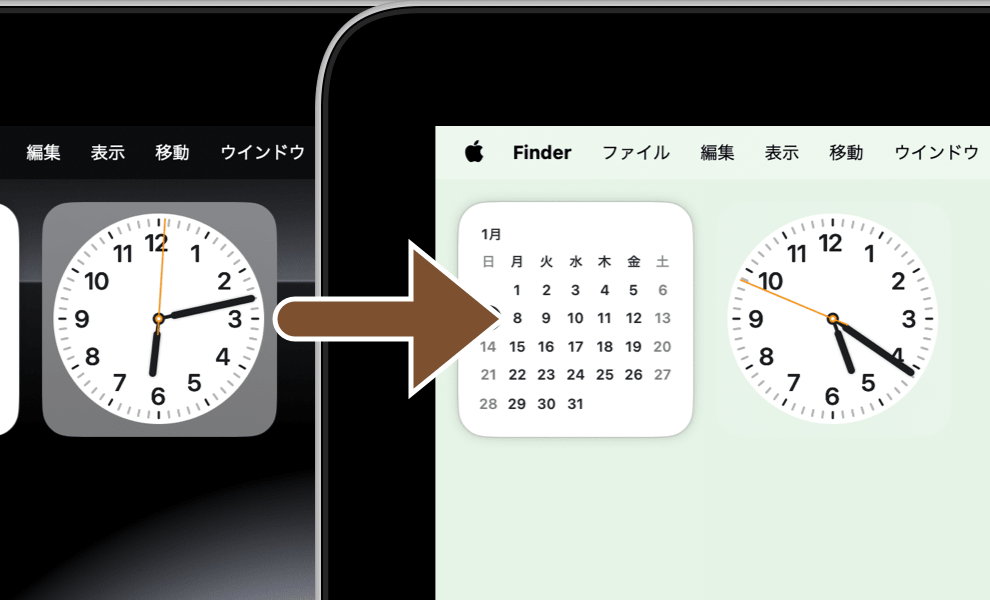 新作文字盤だけの壁紙