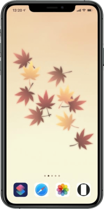 ドックを隠す四季の壁紙ライトのスクリーンショット