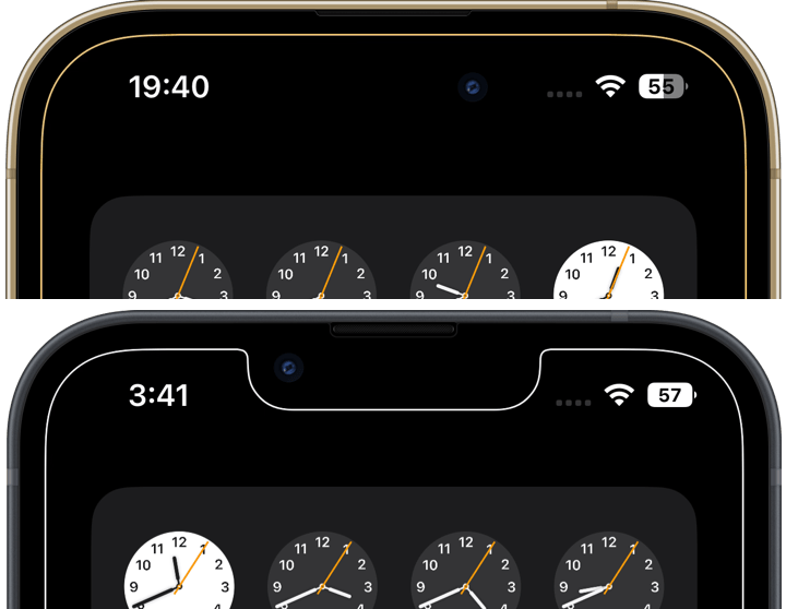 画面を縁取る壁紙のスクリーンショット