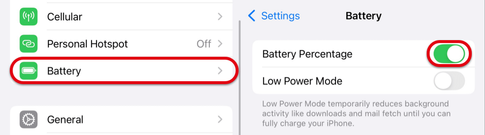 show battery