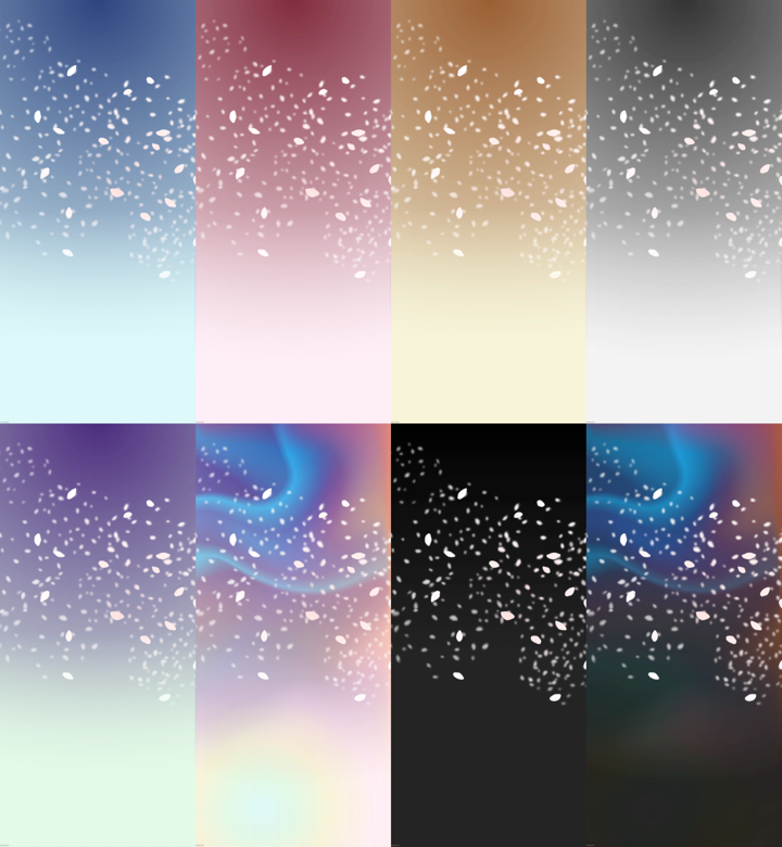 春のドックを隠す壁紙のバリエーション