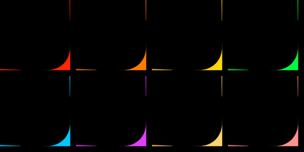 スーパーカラー壁紙のバリエーション